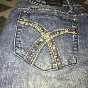 Women jean capris light blue